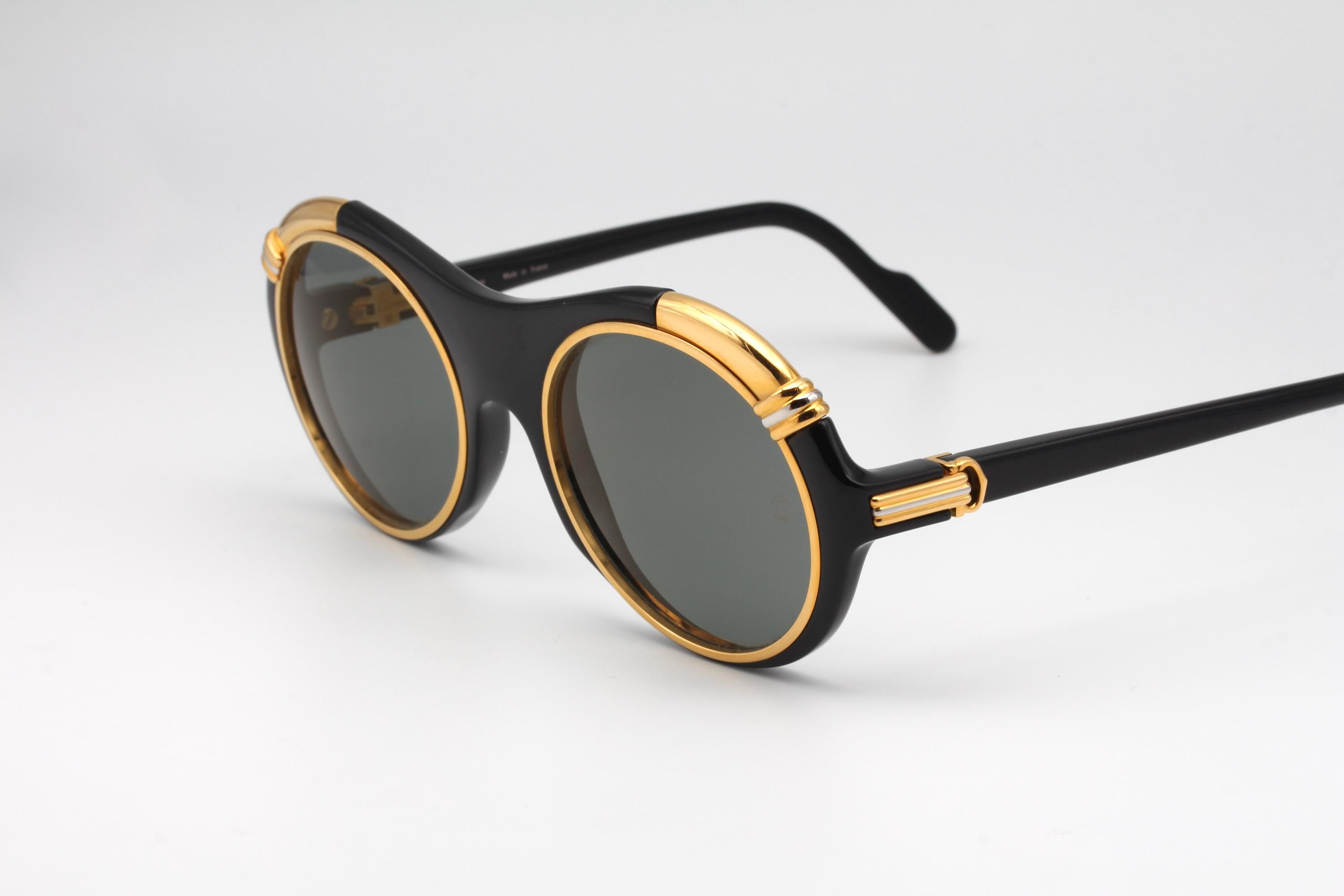 Vintage Cartier black sunglasses Cartier × Vintage Cartier Cabriolet black sunglasses C decor  main image 4