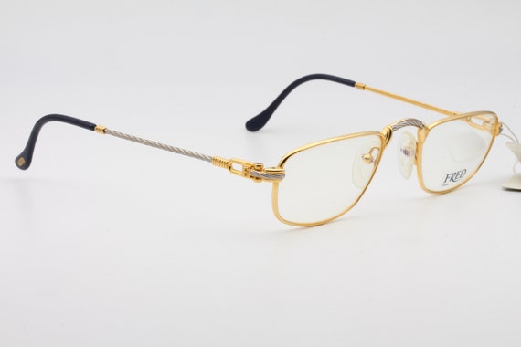 Fred Demi Lune vintage luxury eyeglasses with gol… - image 4