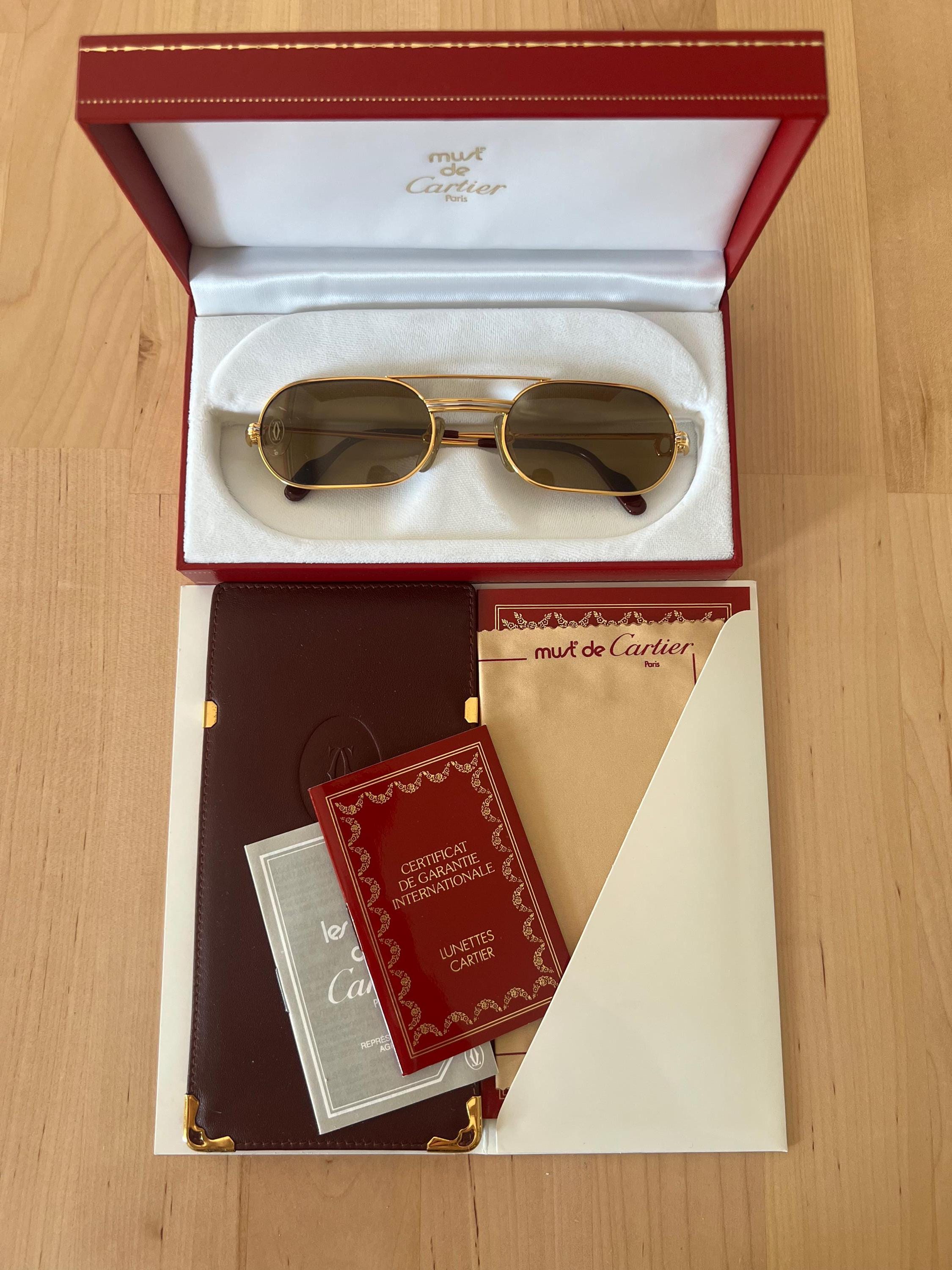 Les Must De Cartier Vintage Sunglasses Made in France 1983