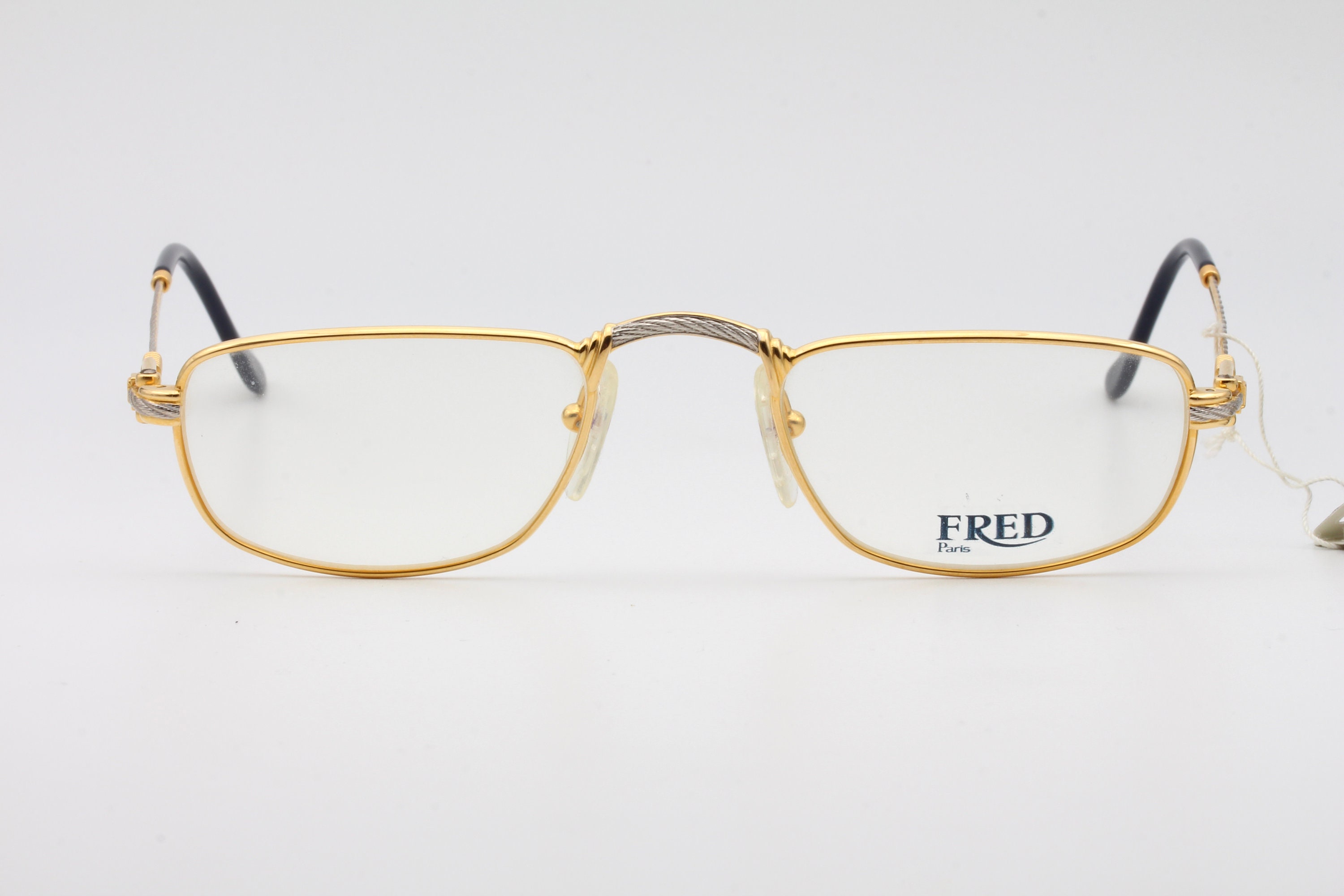 Fred Demi Lune Vintage Luxury Eyeglasses With Gold Plated pic