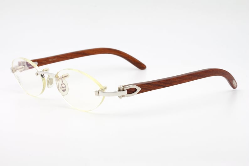 vintage cartier glasses wood