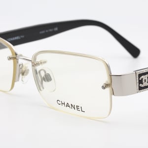 Vintage eyeglasses Chanel 2065-B made in Italy in 2000s - Y2k rectangle frames New Old Stock