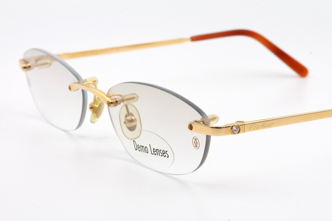 Cartier T-EYE Diamonds Limited Edition Vintage Eyeglasses Made - Etsy