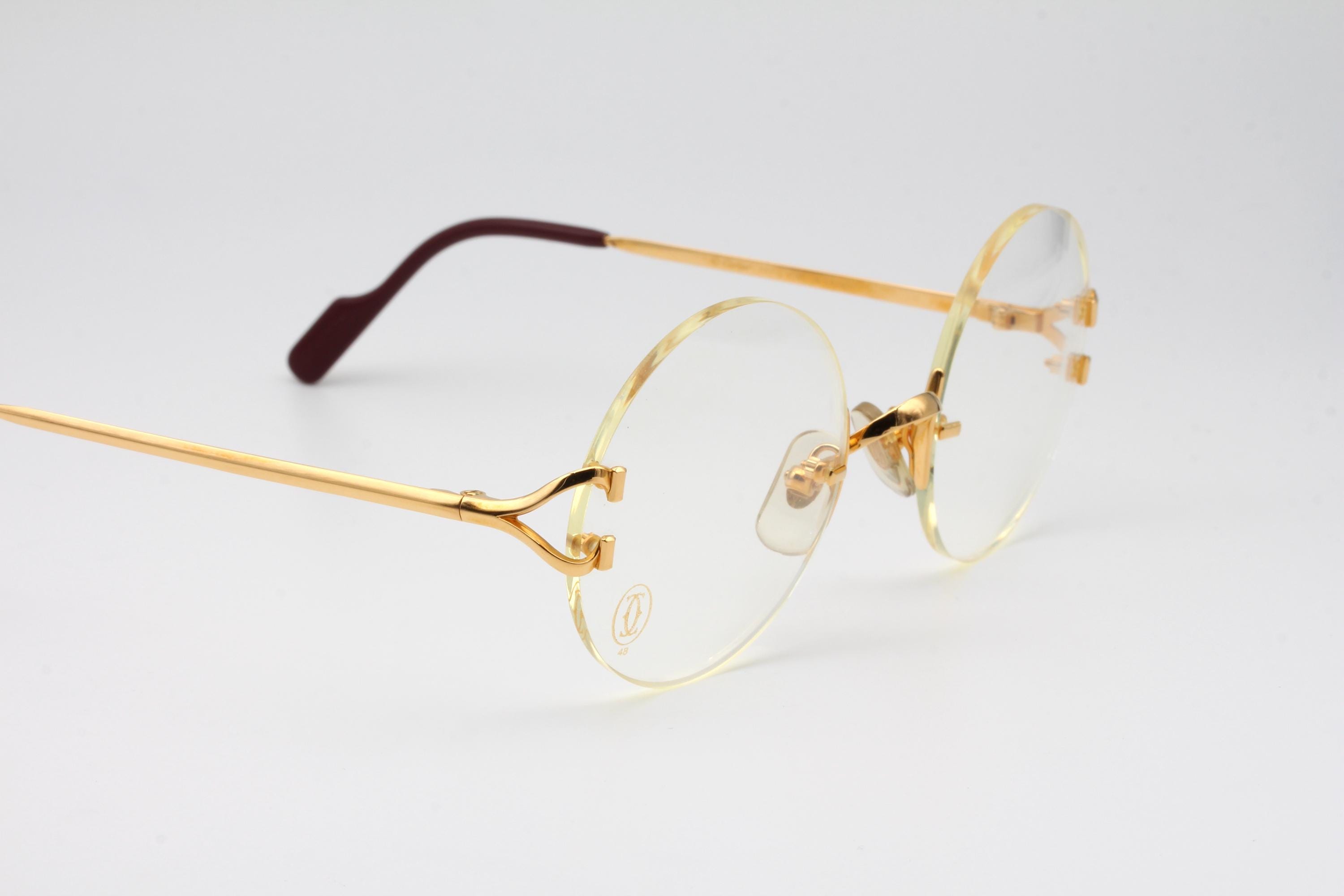 Cartier Madison Vintage Eyeglasses Made in France 80's - New Old