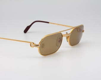 【美品】must de Cartier ゴールド サングラス 極美品】Cartier サングラス must de Cartier 保証書付 - メルカリ