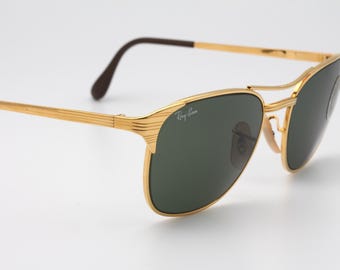 Ray Ban B&L Signet Vintage Classic Metal Sunglasses With Square