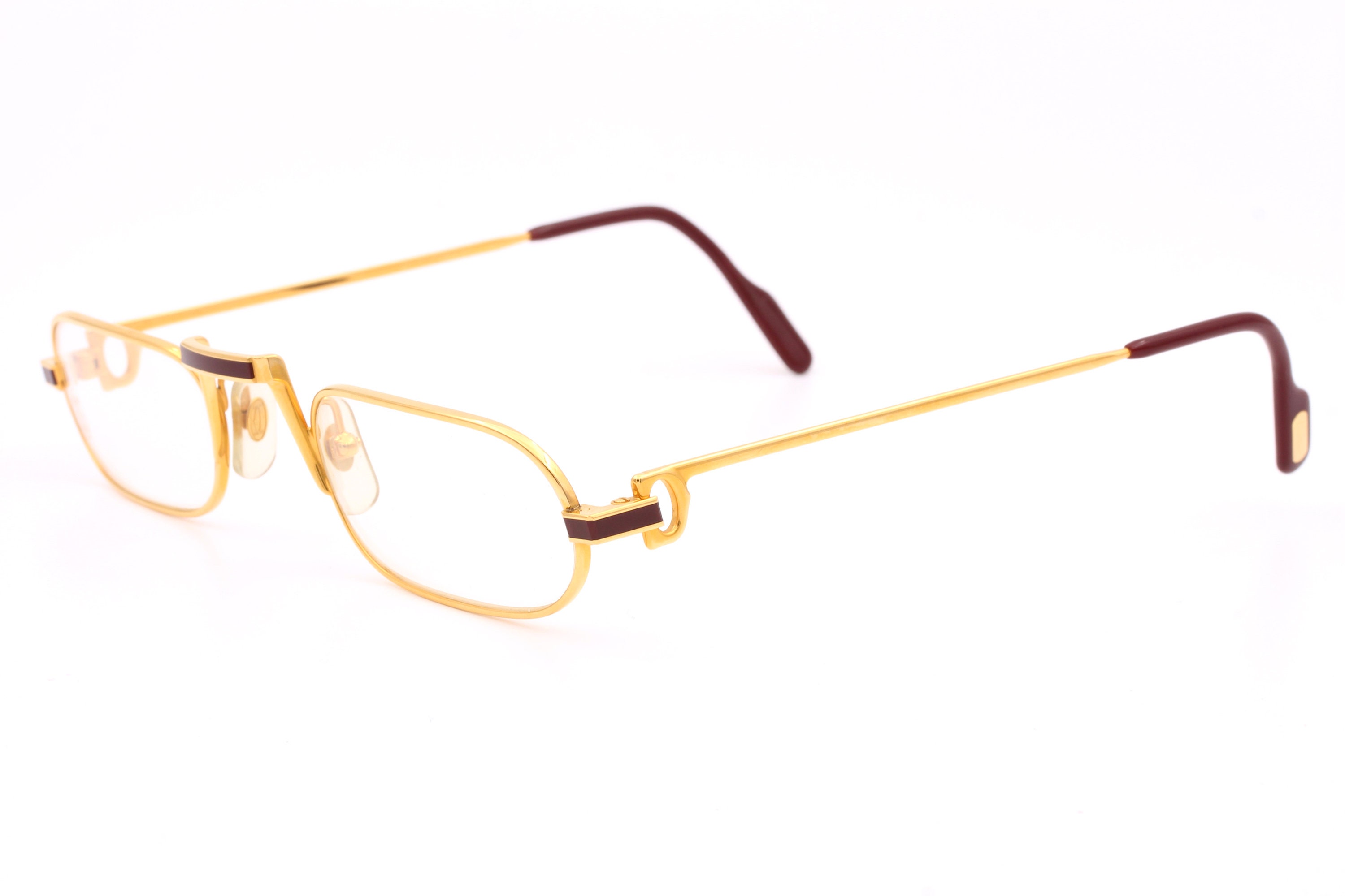 Cartier Demi Lune Santos Vintage Reading Eyeglasses Made in -  Singapore