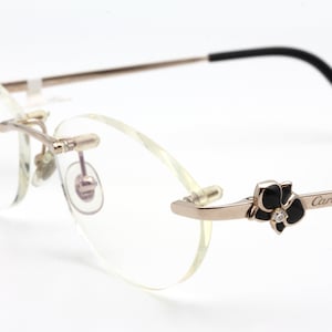Cartier Caresse vintage eyeglasses made in 18 k gold, made in France 2000's - New Old Stock