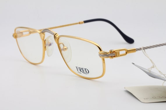 Fred Demi Lune vintage luxury eyeglasses with gol… - image 2