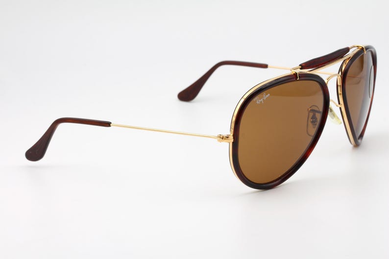 B&l Ray Ban Traditional Style G Outdoorsman aviator with B15 lens made in the USA 90s - new old stock image 2