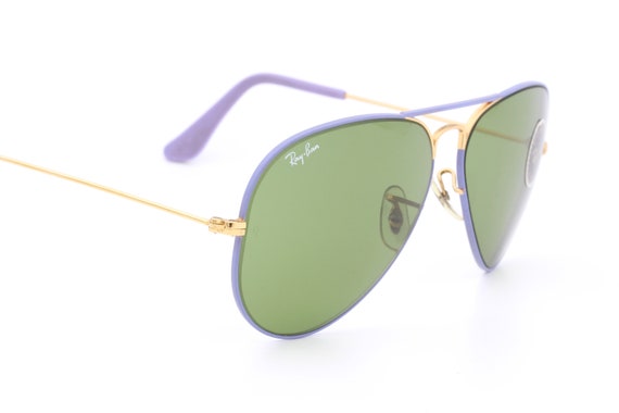 Ray Ban B&L aviator vintage sunglasses / purple s… - image 4