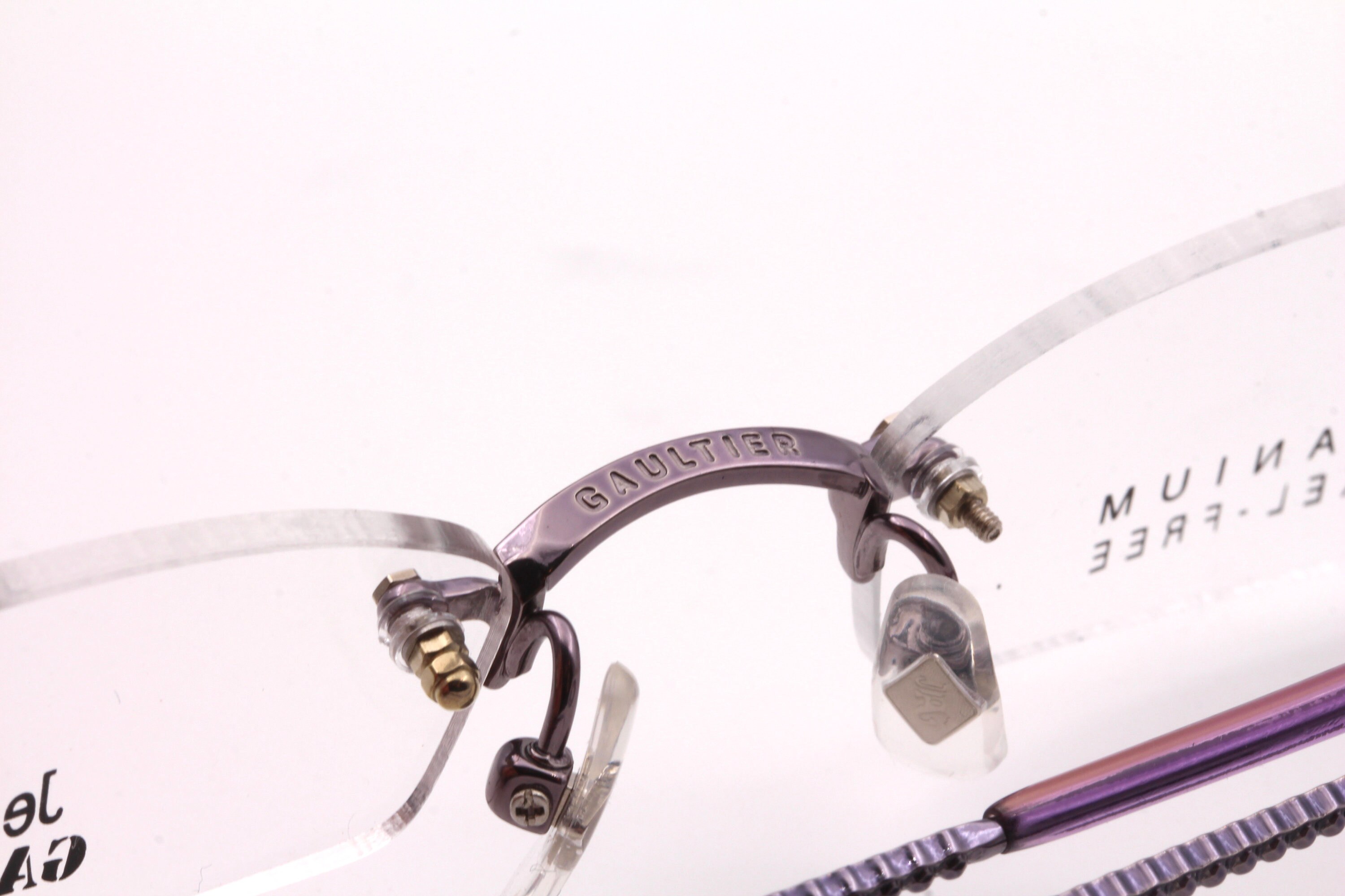 Jean Paul Gaultier 55 0063 Vintage Titanium Eyeglasses Made in