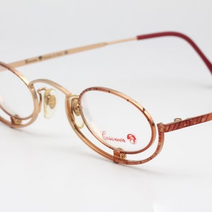 Casanova LC-35 vintage eyeglasses 24 kt gold plated made in Italy 90's - new old stock