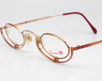 Casanova LC-35 Vintage-Brille, 24 kt vergoldet, hergestellt in Italien, 90er Jahre – neuer alter Lagerbestand