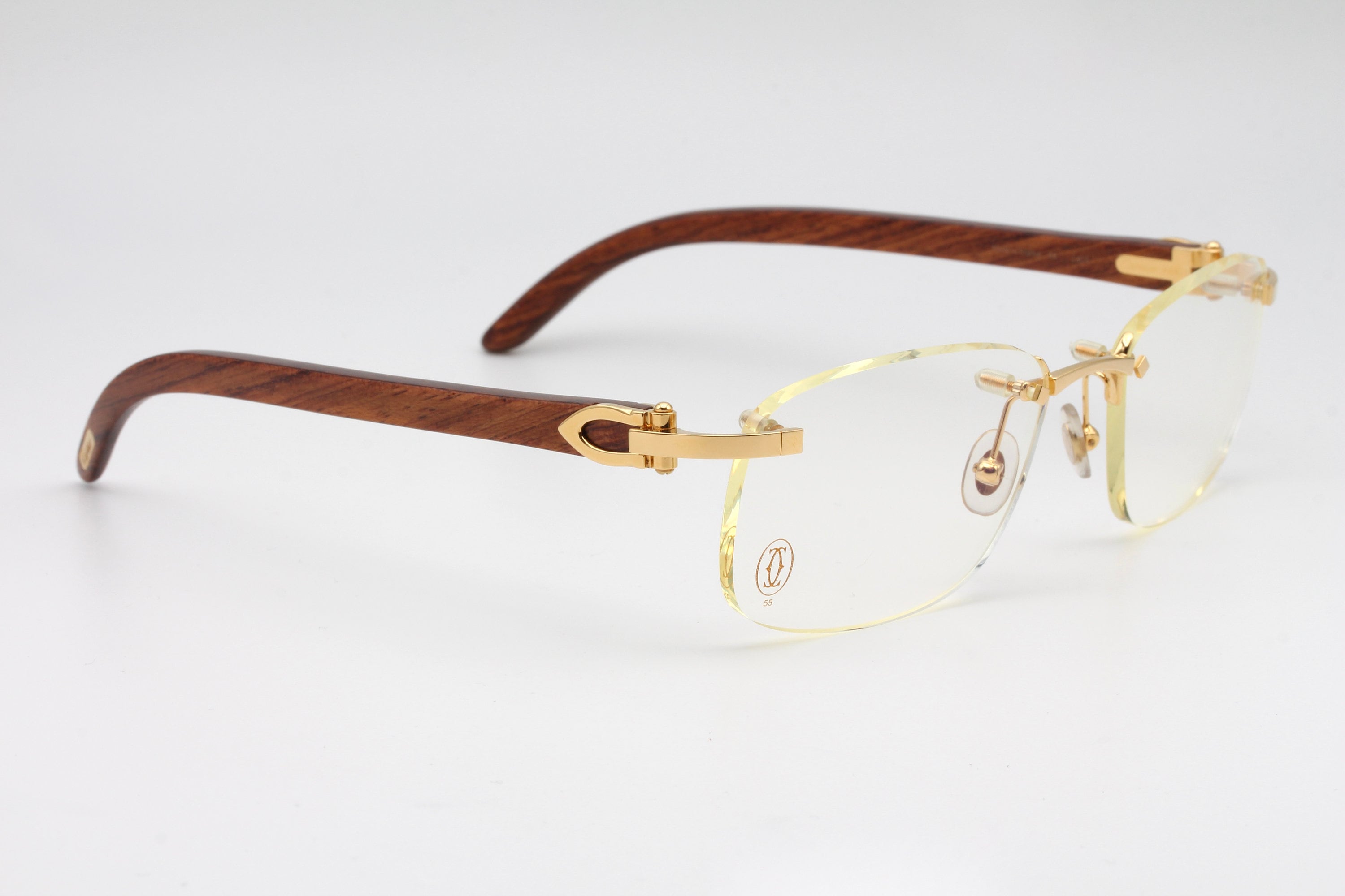 Best cartier wood frame eyeglasses Factory Sale Black Friday