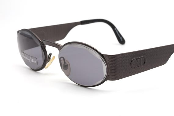 小物 Dior Vintage Oval Sunglasses CD Logo Vintage Christian Dior 2956 90 Oval Sunglasses Frames Black