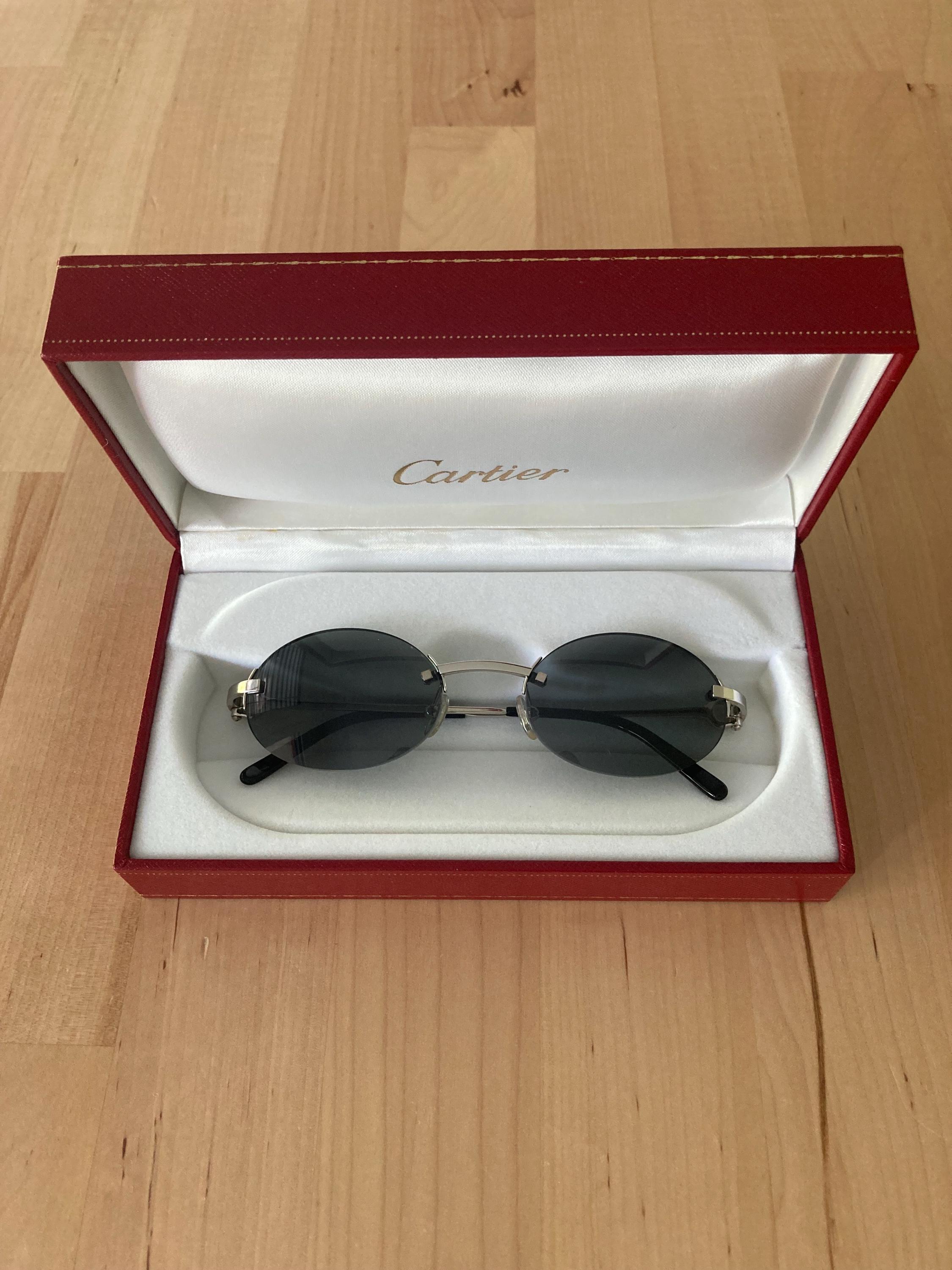 Cartier Shamal Vintage Sunglasses Made in France 90 display picture 3
