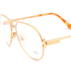 Gerald Genta GEFICA 05 vintage luxury eyeglasses with gold plated frames, made by Orama 90's