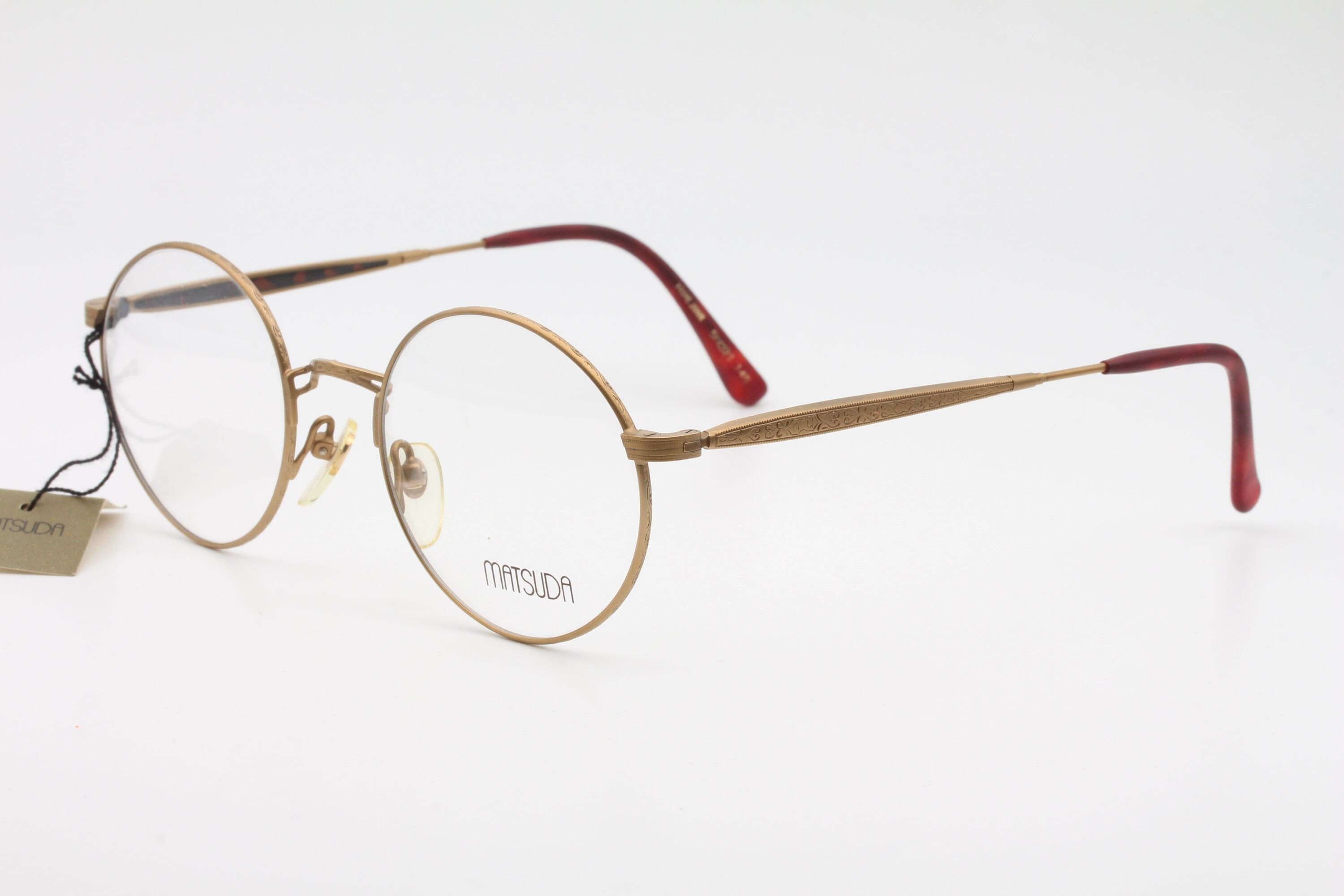 80〜90s Japanese Handmade Frames NIVETY Vintage Eyeglasses Matsuda 2803 GP Made in Japan 90's - New Old