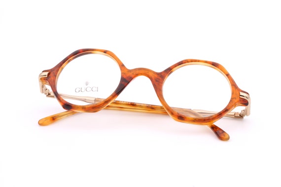 Vintage Gucci GG 1138 A54 glasses frames / hexago… - image 8