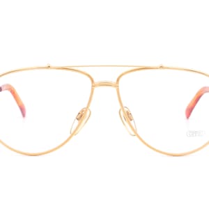 Noble GERALD GENTA New Classic 04 au vintage eyeglasses / golden aviator vintage frames / gentlemen glasses framesmade in Japan by Orama 80s