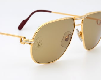 Cartier vintage sunglasses model Tank made in France 80's - new old stock