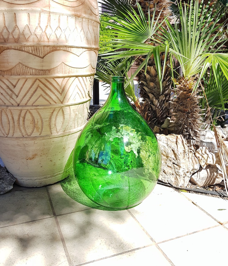 54 Liter Huge Vintage Italian Demijohn Italian Wine Bottle Etsy