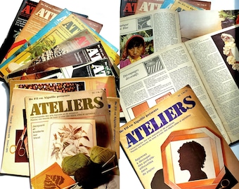 Magazine vintage 70s 80s - papier vintage - papiers français, mix papier pour journaling, collages, scrapbooking, etc... x1 magazine A4