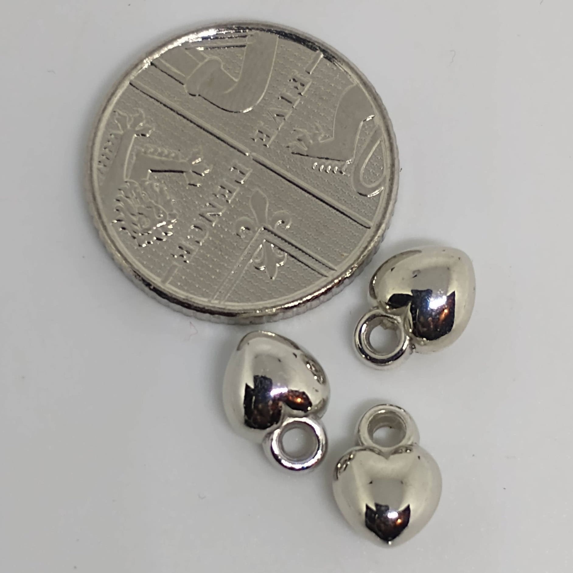 Charm Argenté Gâteau Cœur Love - 18x18 Mm, Fantaisie, Neuf Sans Emballage