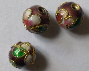 Lot De 10 Perles En Porcelaine Chinoise 12 Mm - Neuf, Sans Marque, Pour Création Bijoux/déco