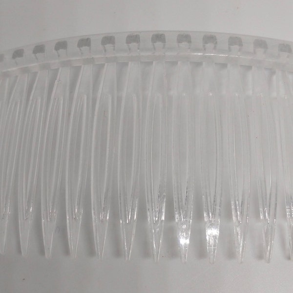 Hair Combs x 6 Clear Plastic (3 x 1.5 inch)