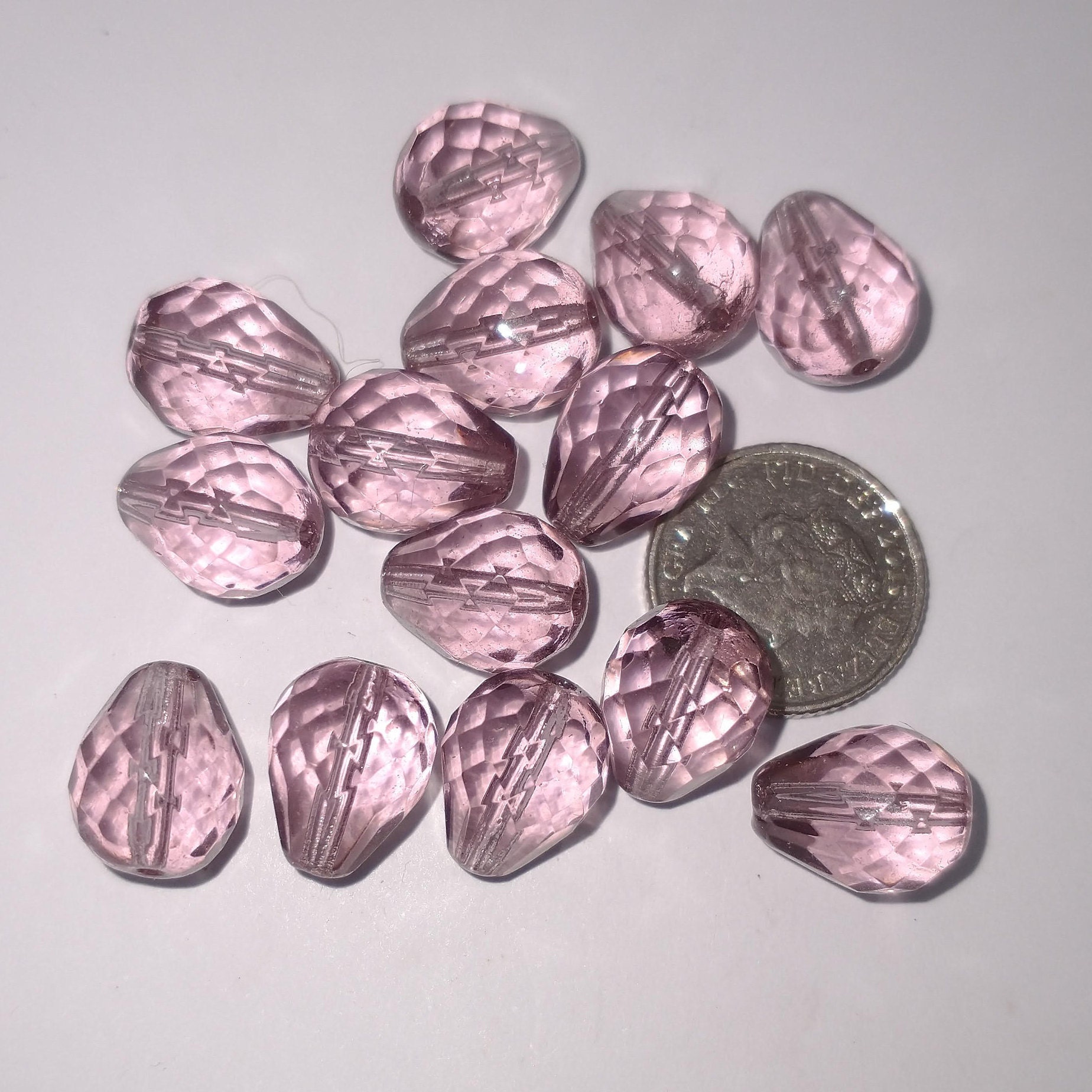 Lot De 10 Perles Facettées Preciosa 10 Mm - Effet Crystal Cracked (cristal Craquelé)