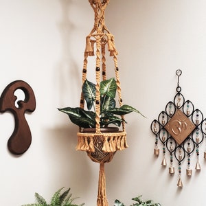 Bohemian Vintage Style Hippie Macrame Plant Hanger