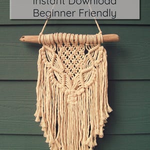 PATTERN ONLY Digital Download Boho Macrame Wall Hanging Beginner Friendly