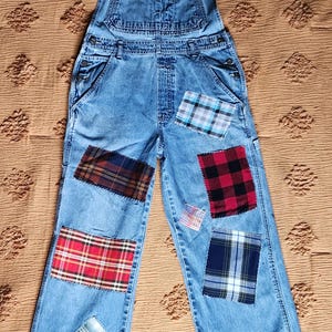 Vintage Calvin Klein Patchwork Overalls Size Medium