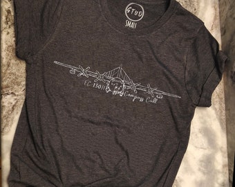 Chemise EC-130 | T-shirt de croquis d'appel de boussole | Chemise de dessin C-130 | Armée de l'air personnalisée | T-shirt USAF personnalisé