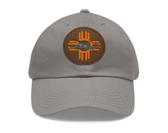 Chapeau pour papa Zia HH-60W avec écusson en cuir (rond)