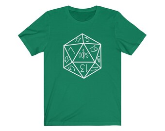 DND Unluck Roll Unisex Tee | Oops Roll Shirt | Dungeons and Dragons Tee | Custom Shirt