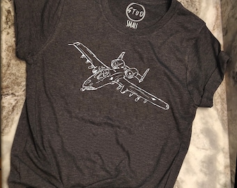 A-10 Sketch Shirt | Warthog Shirt | Custom A-10 Shirt | Airplane Drawing Shirt