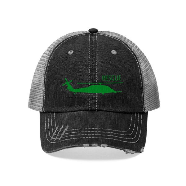 Rescue HH-60 Unisex Trucker Hat | Helicopter Hat | Custom Aircraft Hat