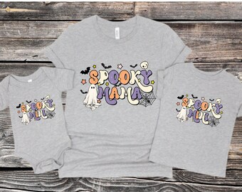 Spooky Mommy And Me Shirts, Spooky Mama Shirt, Spooky Mini Shirt, Baby Bodysuit, Halloween Matching Shirts, Mama and Mini Shirts, Spooky Tee