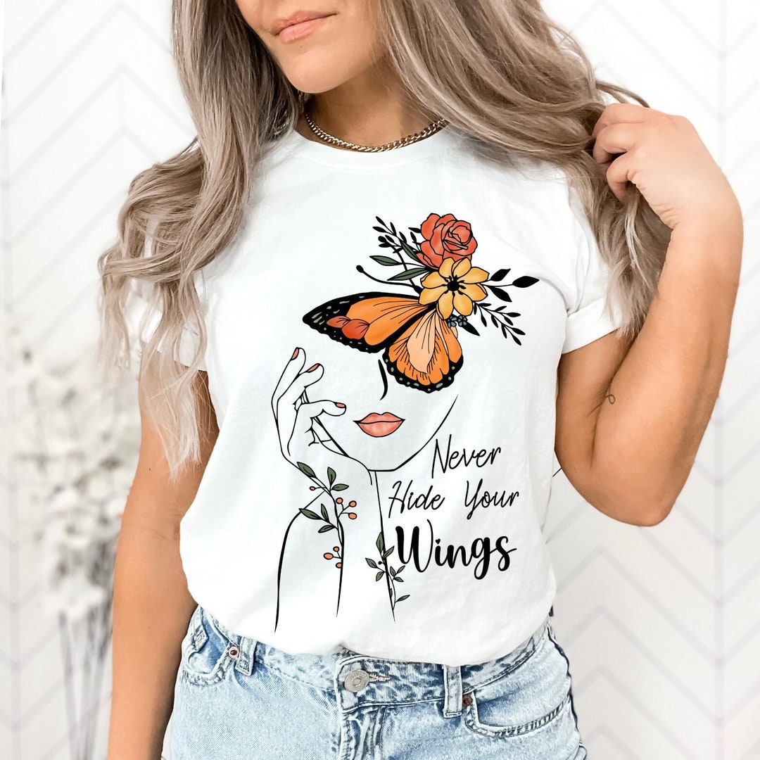 ROUND NECK T SHIRT WATCHFUL WINGS