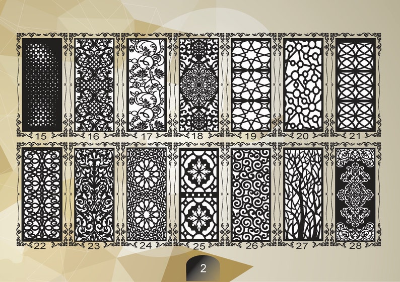 100 Dateien dxf geometrische Muster Panel-Vorlagen für | Etsy