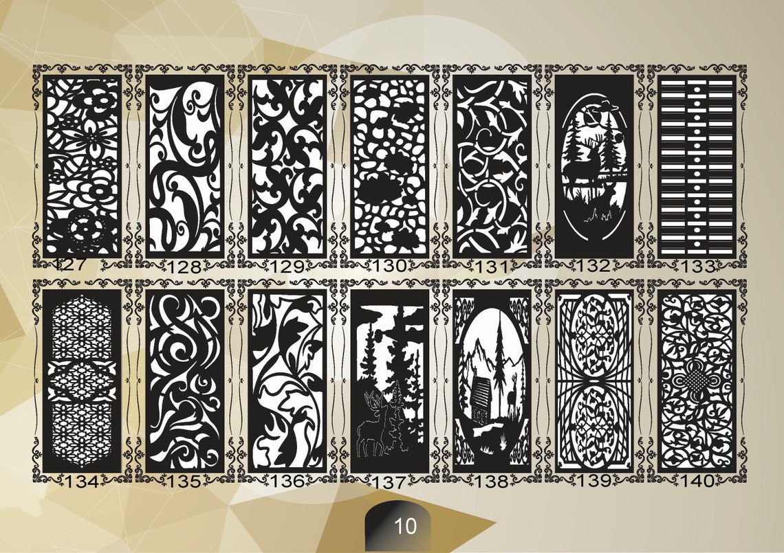 200 archivos dxf Geometric Patterns Panel Plantillas para CNC | Etsy