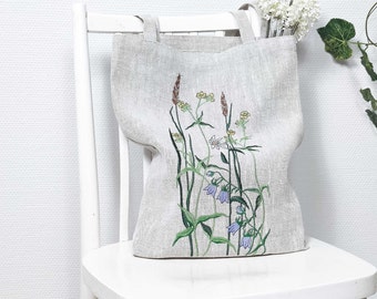 Linen Shopping Bag Linen Tote Bag