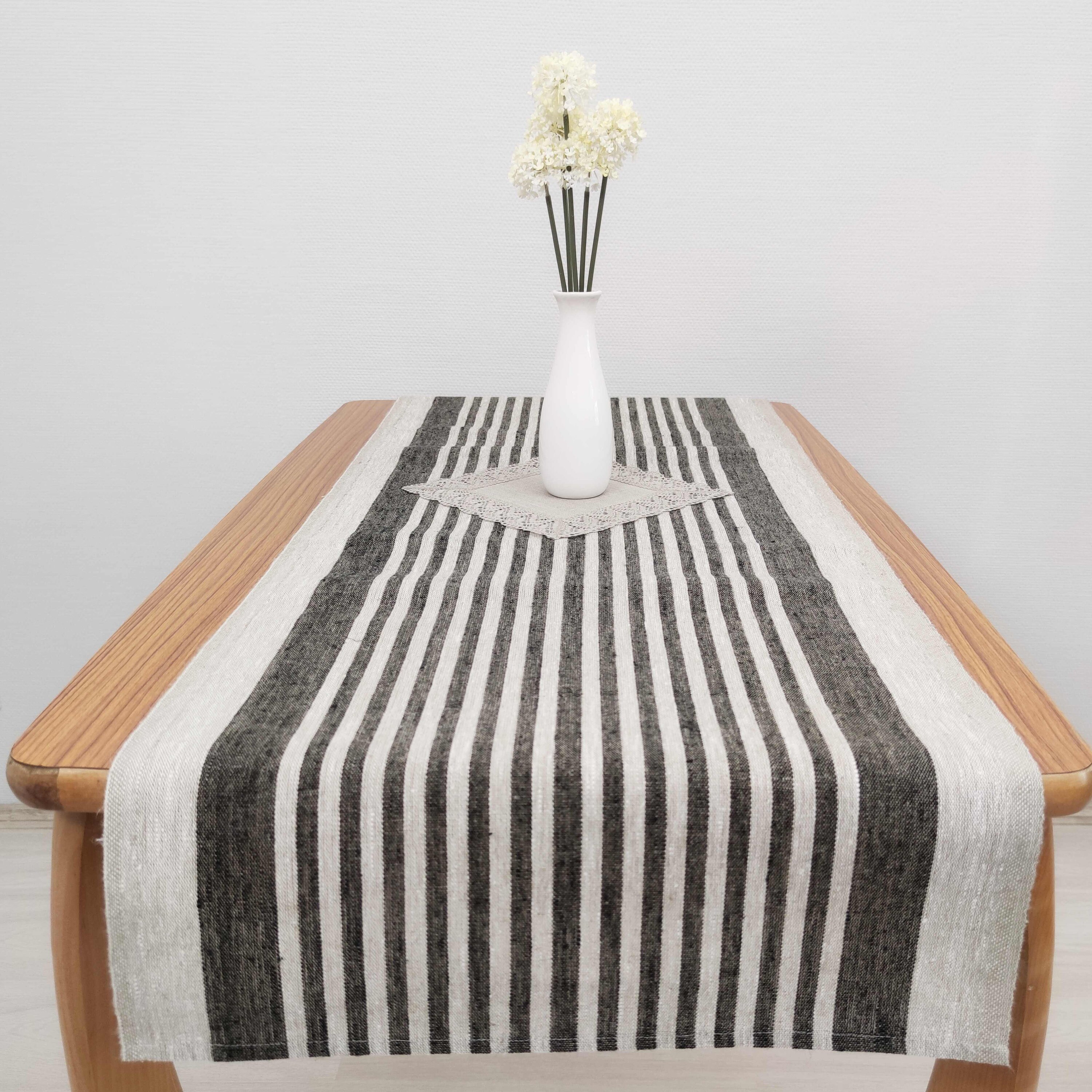 Gray Linen Table Runner Burlap Table Runner Etsy