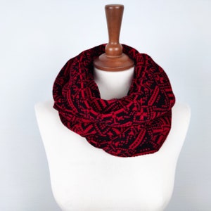 Black Winter Knit scarf For Men Women Soft Merino Scarf