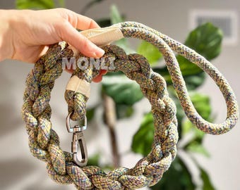 New: Handcrafted Olive Dog Leash | Sustainable |Stylish