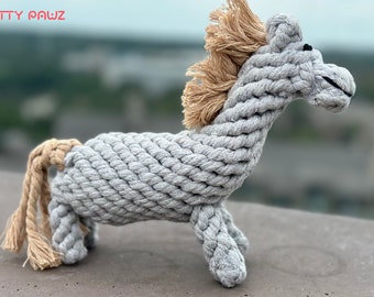 Handmade Sustainable Horse Dog Rope Toy, Dog Chew Toys, Toy For Pets, Earth Favorite Pet Toys