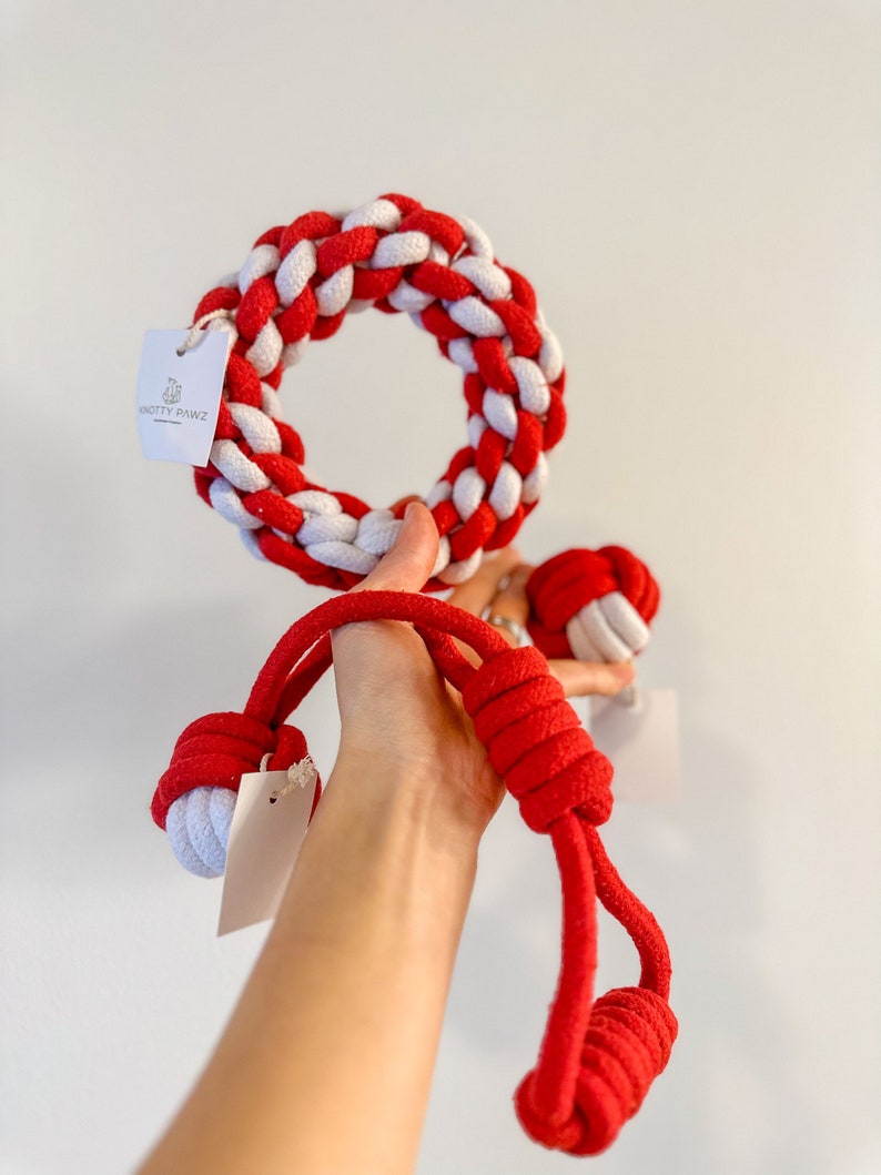 Christmas Dog Rope Toy Gift Set: Eco-friendly Braided Toys - Etsy